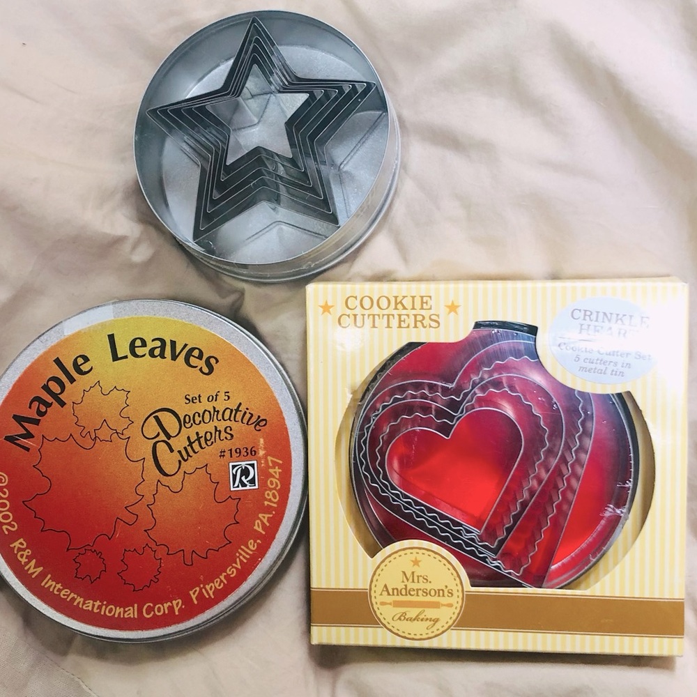Set of 3 boxes of seasonal cookie cutters. New in original boxes.